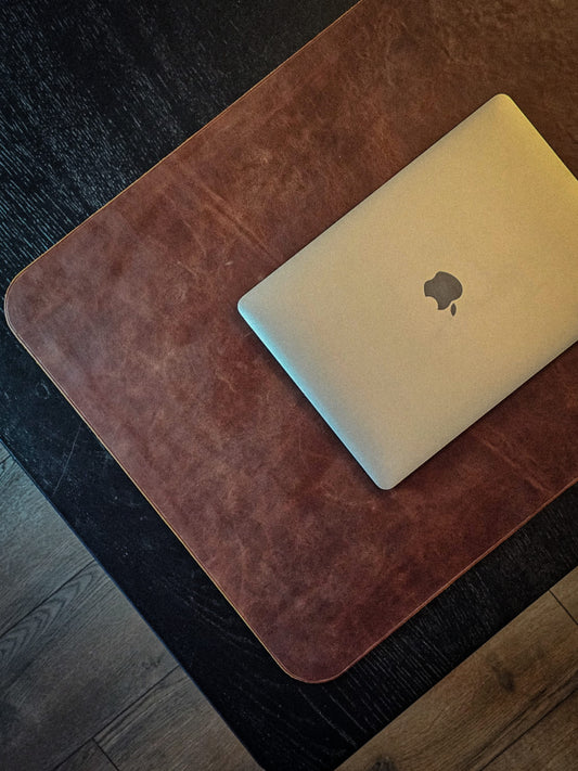 Leather Desk Mat with Cork Padding