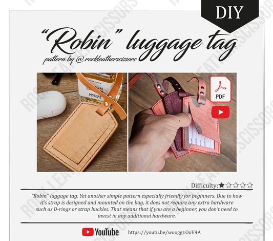 "Robin" Luggage Tag Pattern