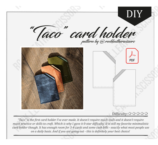 "Taco" Card Holder Pattern