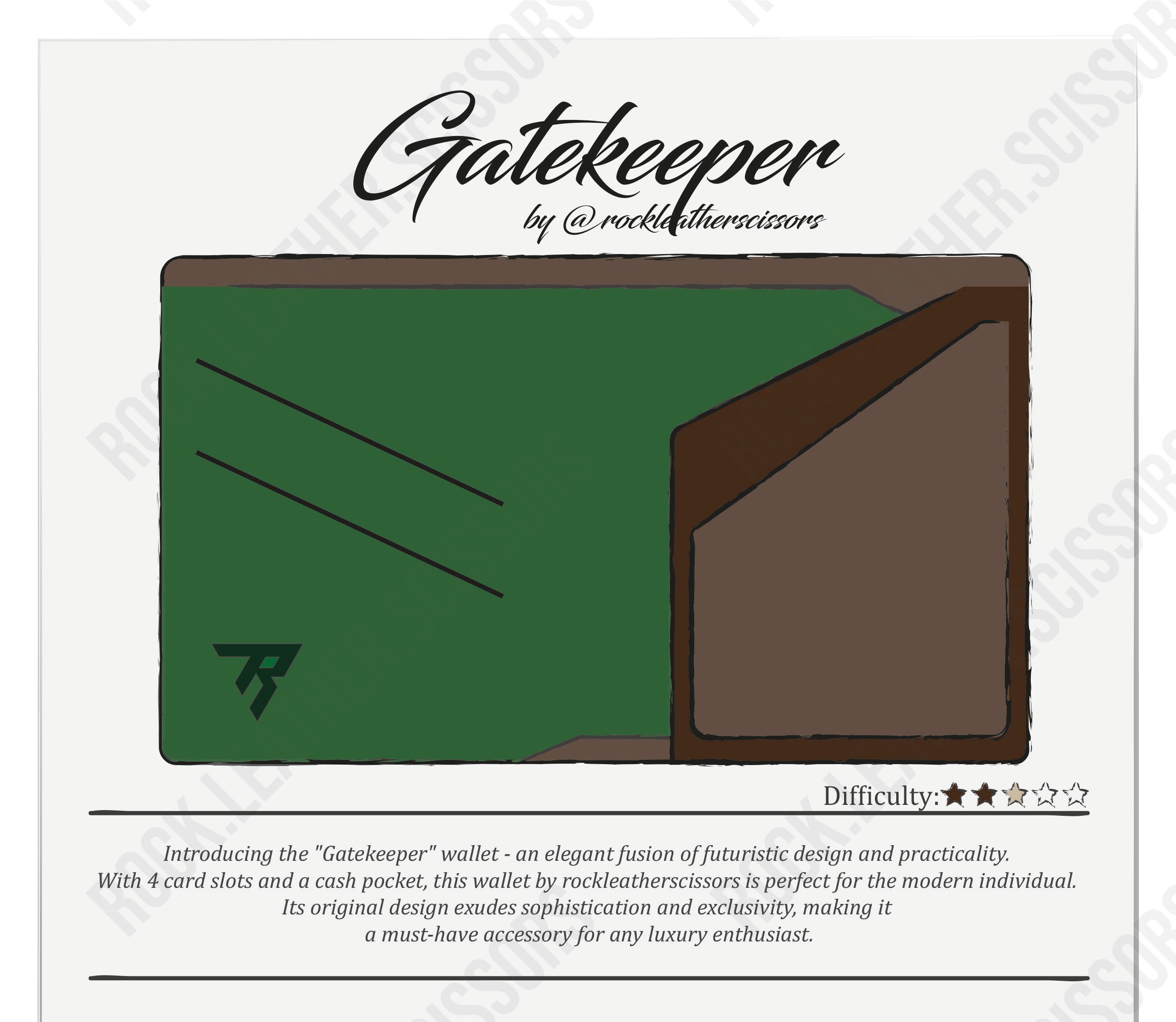 Gatekeeper PDF modelis - ROCK LEATHER SCISSORS rokām darināti ādas ...