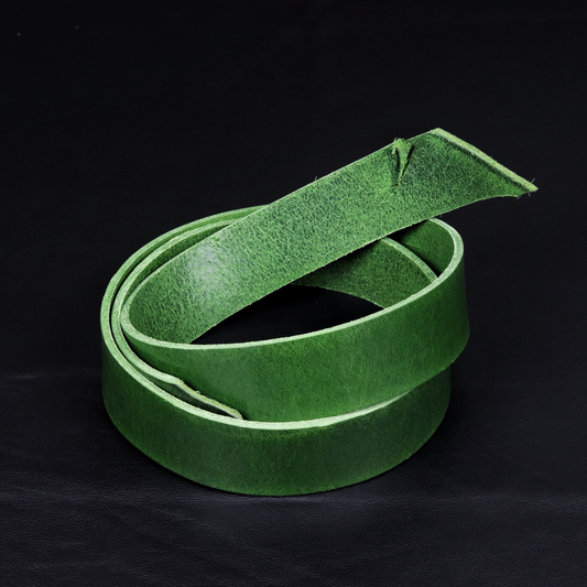 Green Pull-up Leather Belt